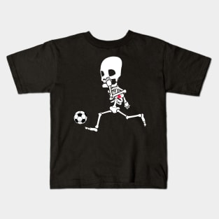 soccer skeleton halloween Kids T-Shirt